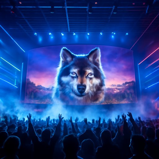 x6 wolf themed bonus screen